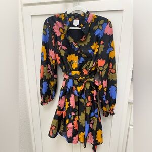 Elegant Floral Long Sleeve Dress